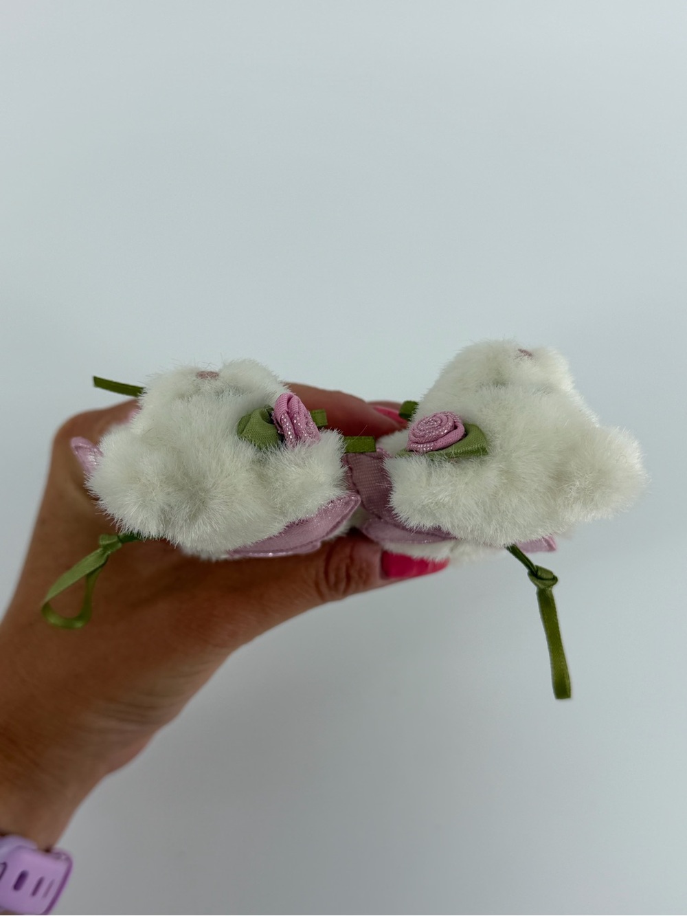 Boyds Bears White Plush Fairy Bunnie Ornaments - Birthday Fairy & Shopping Fairy - Picture 5 of 7